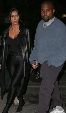 Aliya Jones step-brother Kanye West with Kim Kardashian.